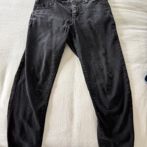 Black straight leg jeans